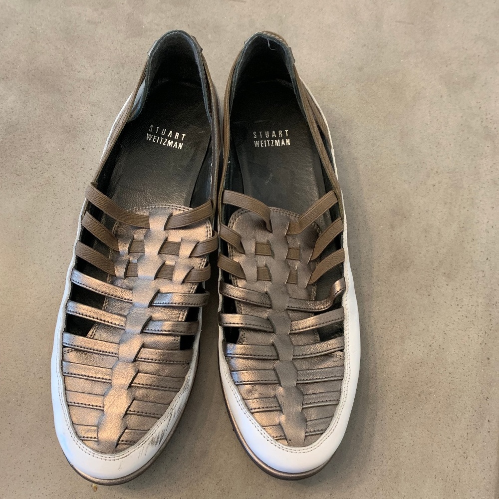 Stuart Weitzman gold sneaker size 8